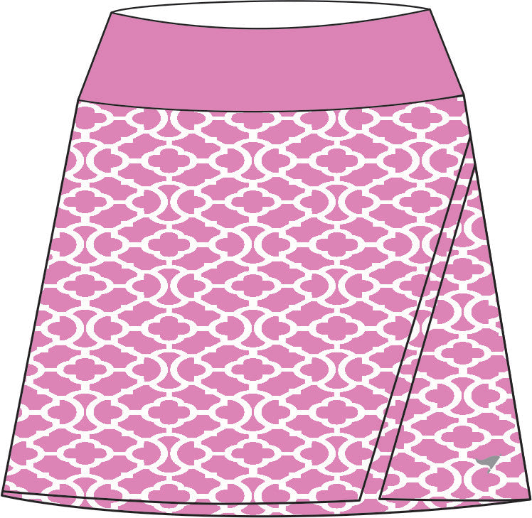 Straight Print Skort Atlanta Vanessa Pink