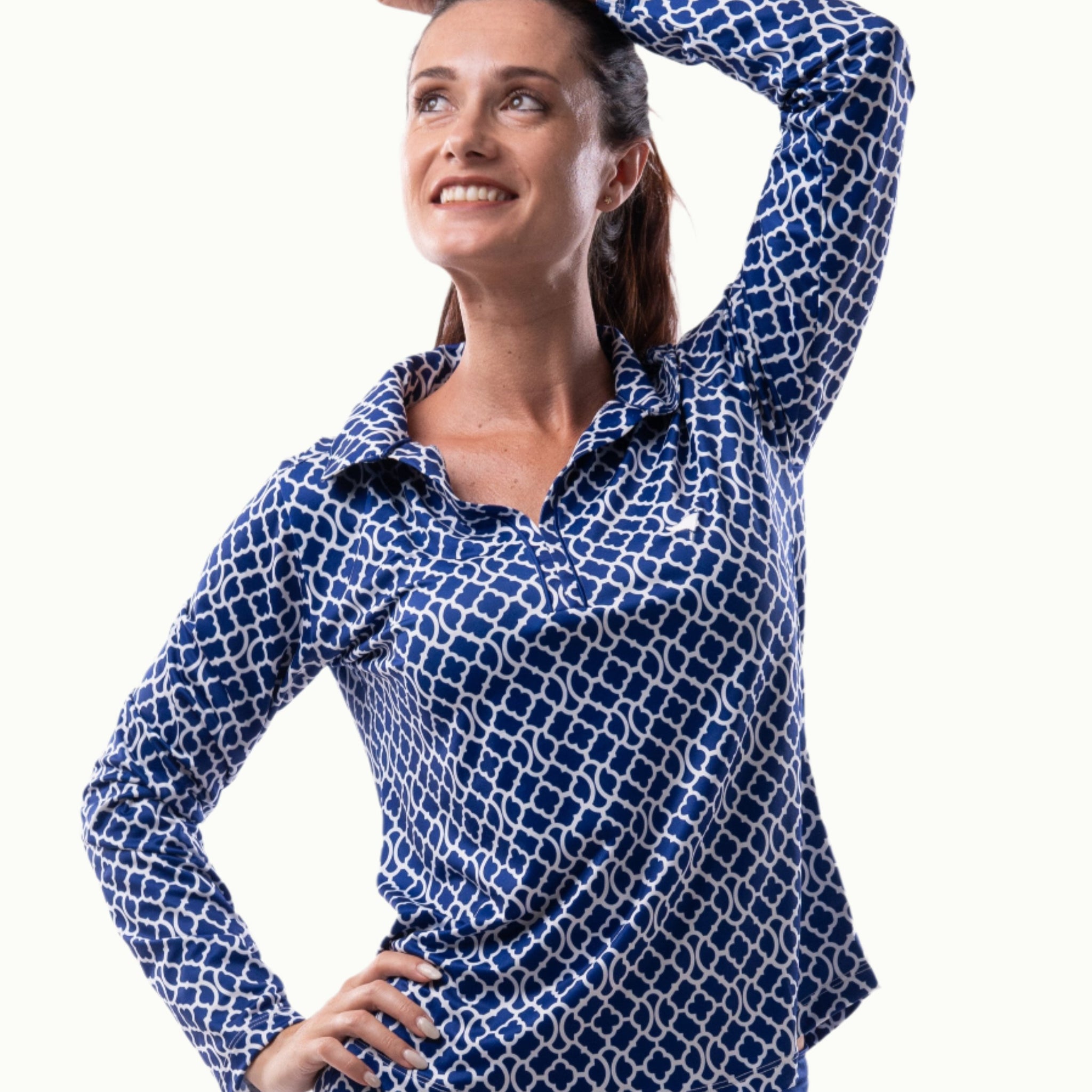 Polo Collar Long Sleeve - Madison - Vanessa Blue